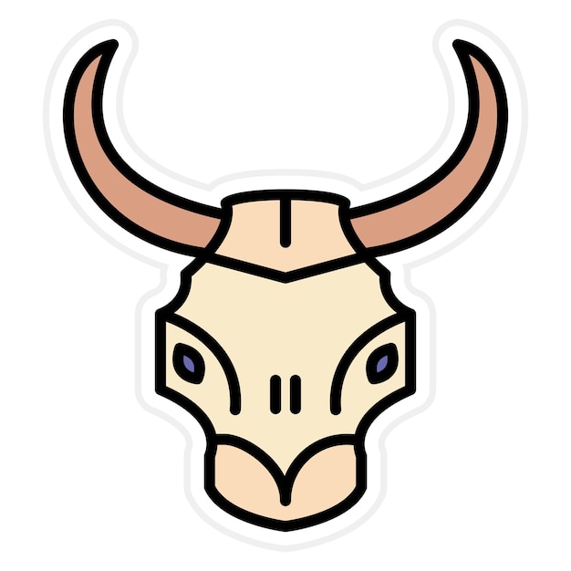 Vector bull skull icon vector afbeelding kan worden gebruikt voor desert