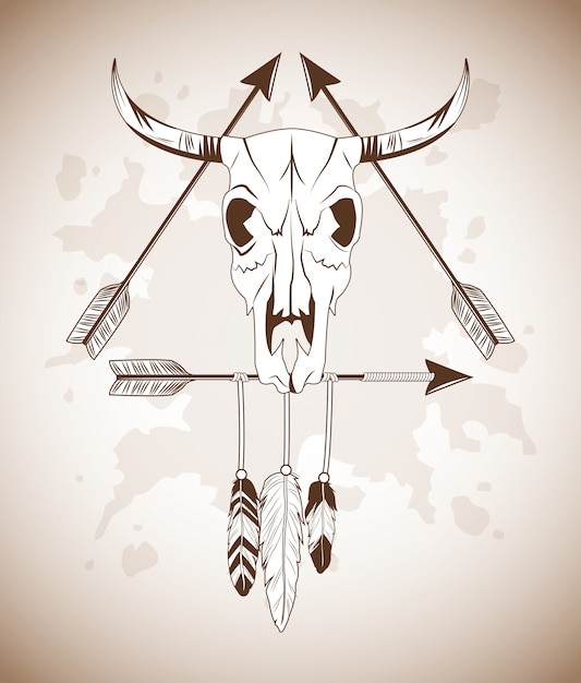 Bull skull icon