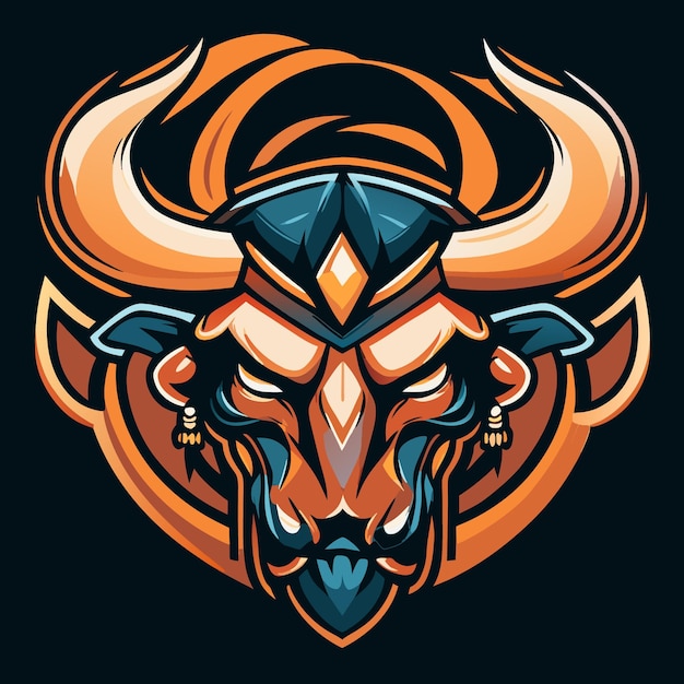 Vector bull skull line art vector