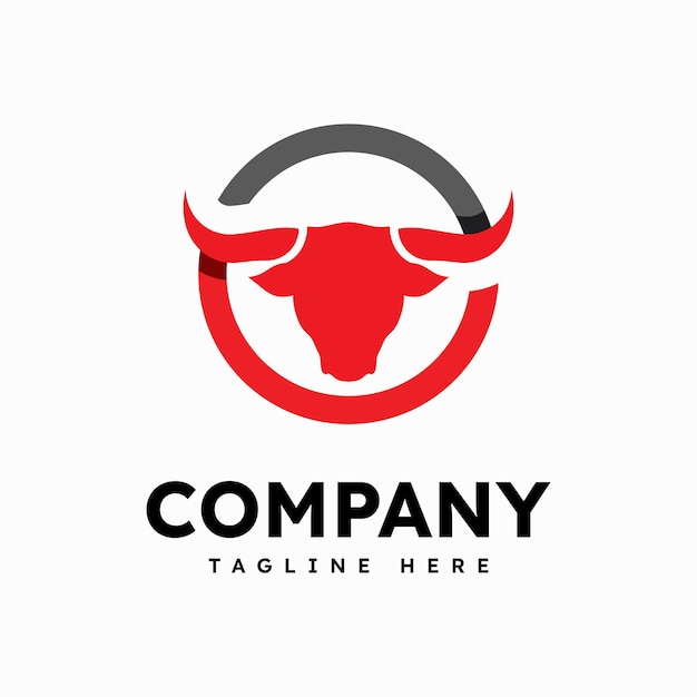 Vector bull taurus logo icon template vector illustration