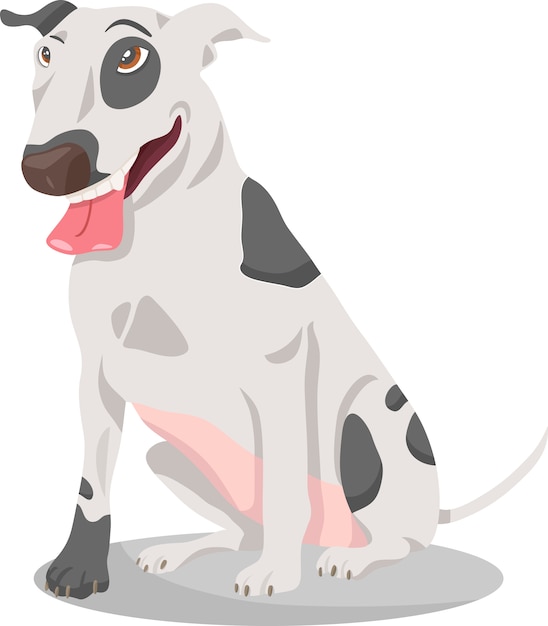 bull terrier hond cartoon afbeelding