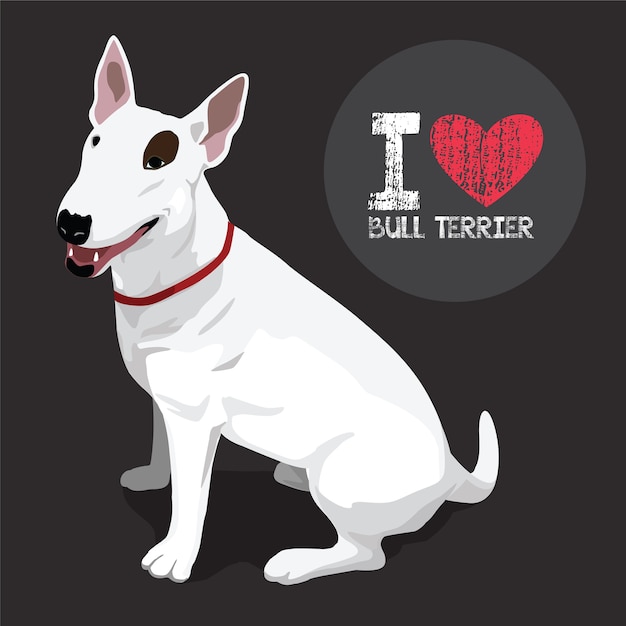 Vector bull terrier