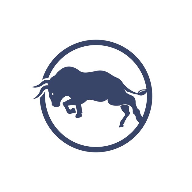 Bull vector logo design template