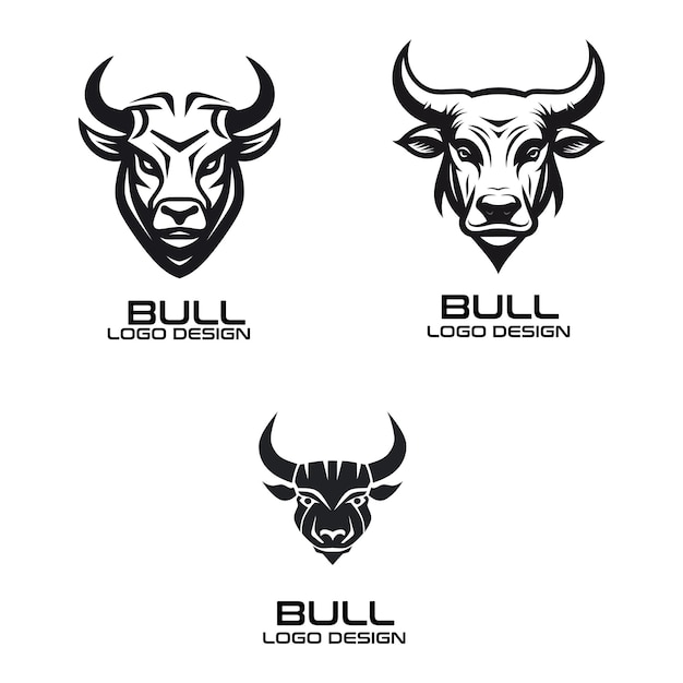 Vector bull vector logo design