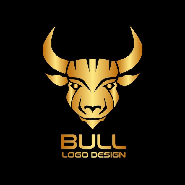 Vector bull vector logo ontwerp