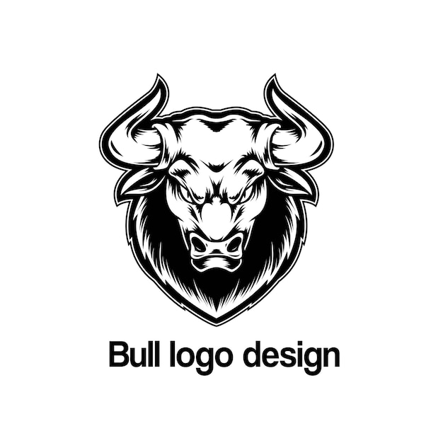 Vector bull vector logo ontwerp