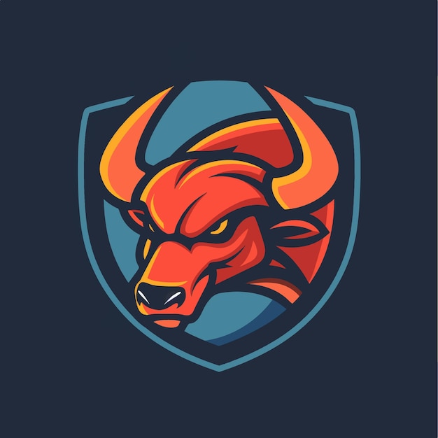 Bull vector mascot logo