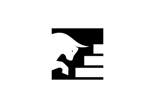 bull with stairs logo design growth financial symbol icon vector