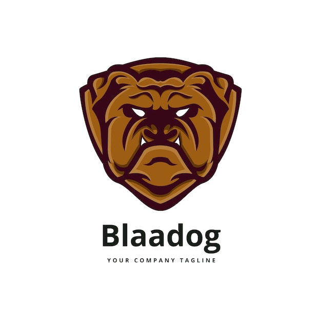 Bulldog animal mascot logo vector