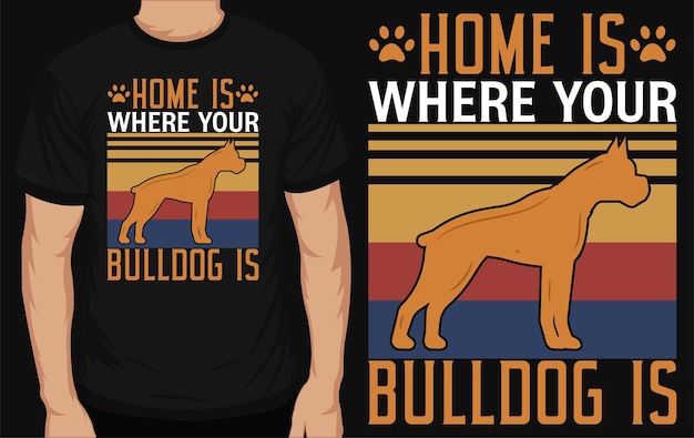 Дизайн футболки с бульдогом или собакой