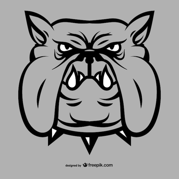 Bulldog face drawing