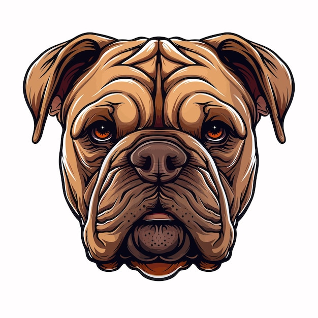 Bulldog_Face_Mascot_vector_illustratie