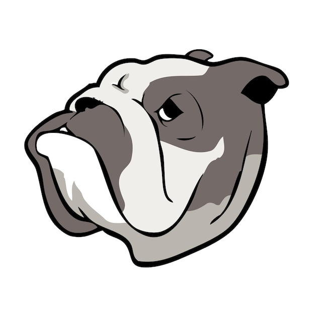 Bulldog face vector