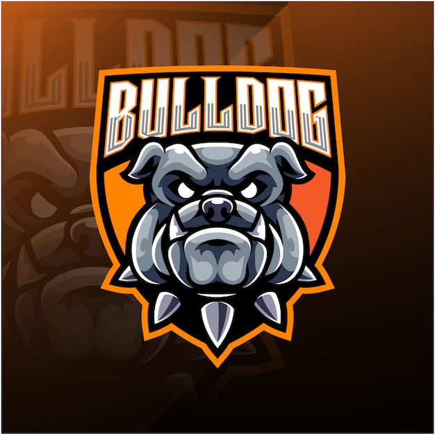 Vector bulldog head esport mascot logo