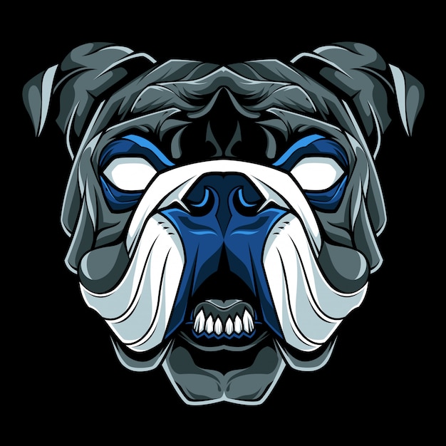 Bulldog Head Illustration