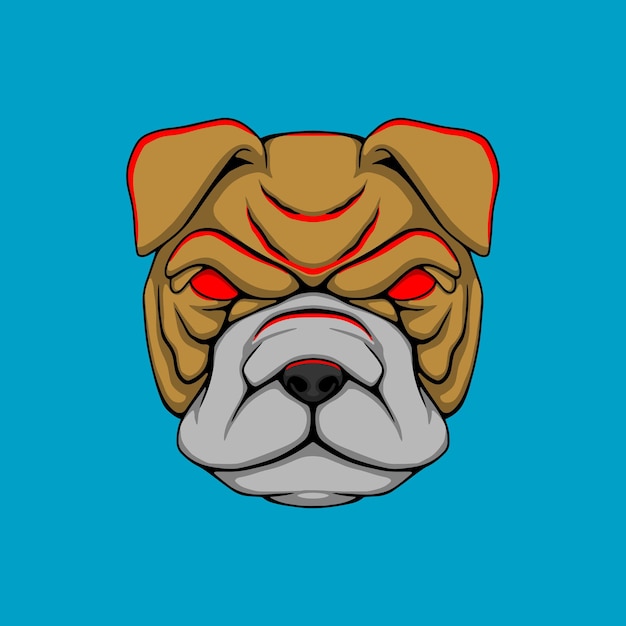 Vector bulldog illustration logo