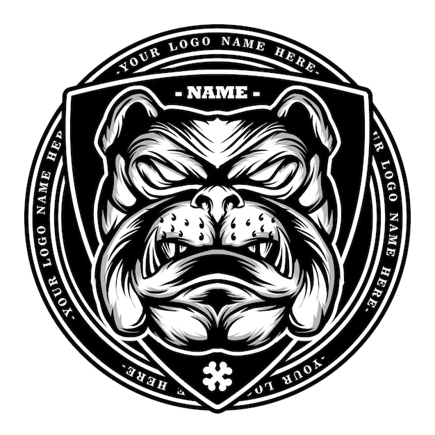 Progettazione del logo bulldog