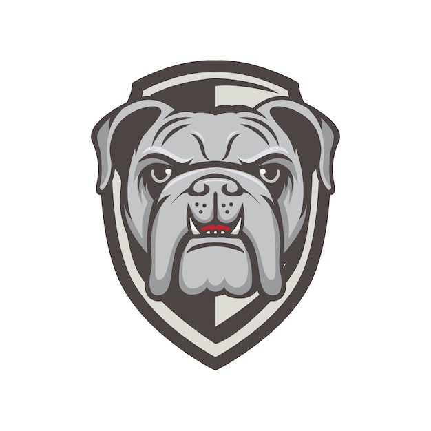 Vettore illustrazione di progettazione di sport della mascotte di logo del bulldog