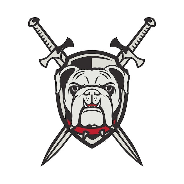 Bulldog logo mascot sport design illustration