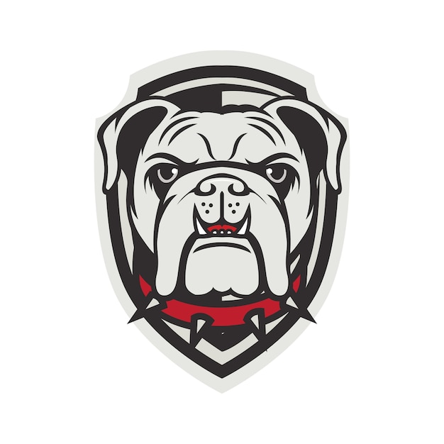 Illustrazione di progettazione di sport della mascotte di logo del bulldog