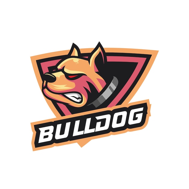 Mascotte con logo bulldog