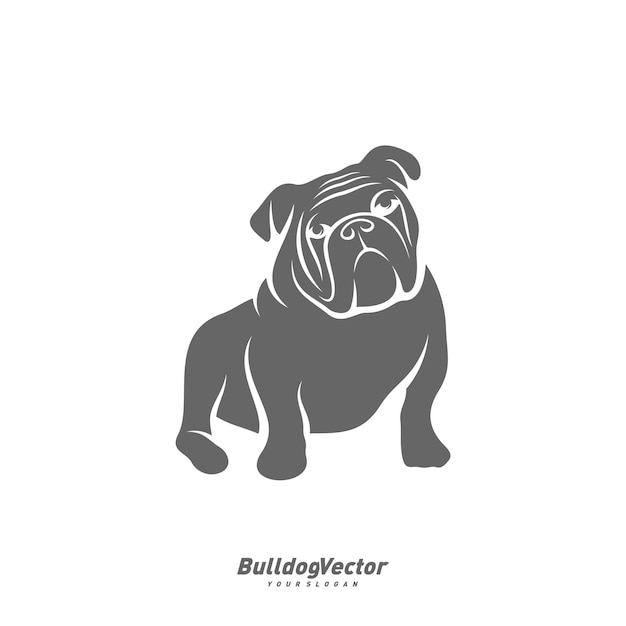 Bulldog logo ontwerp vector sjabloon Silhouet van Bulldog ontwerp illustratie