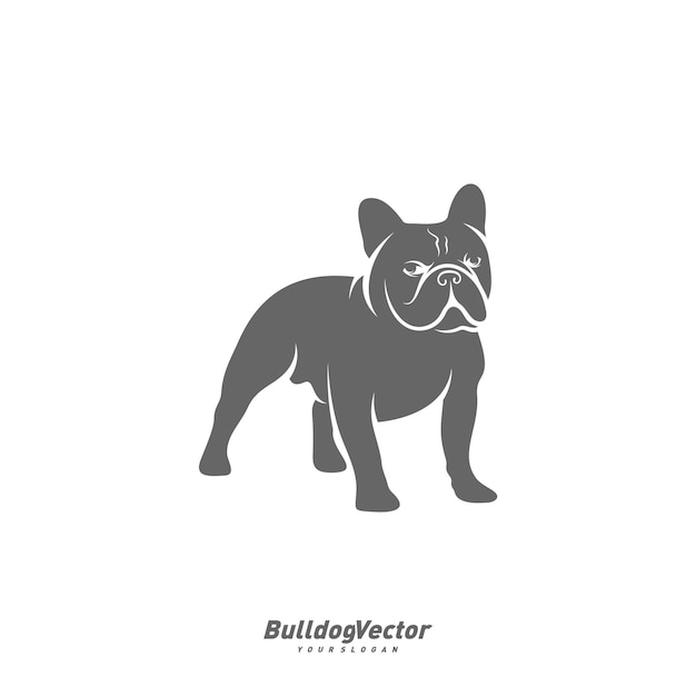 Bulldog logo ontwerp vector sjabloon silhouet van bulldog ontwerp illustratie