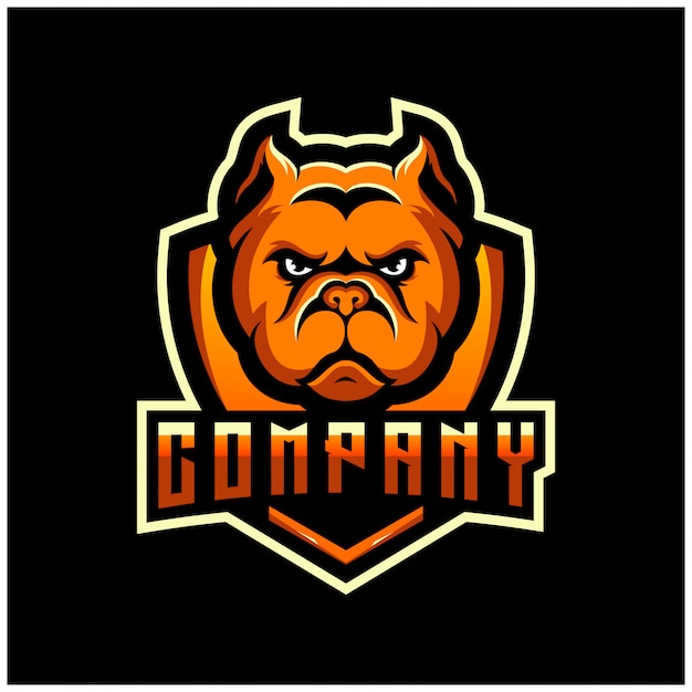 Vector bulldog logo ontwerp