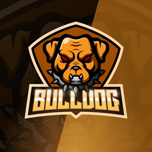 Bulldog mascot esport illustration