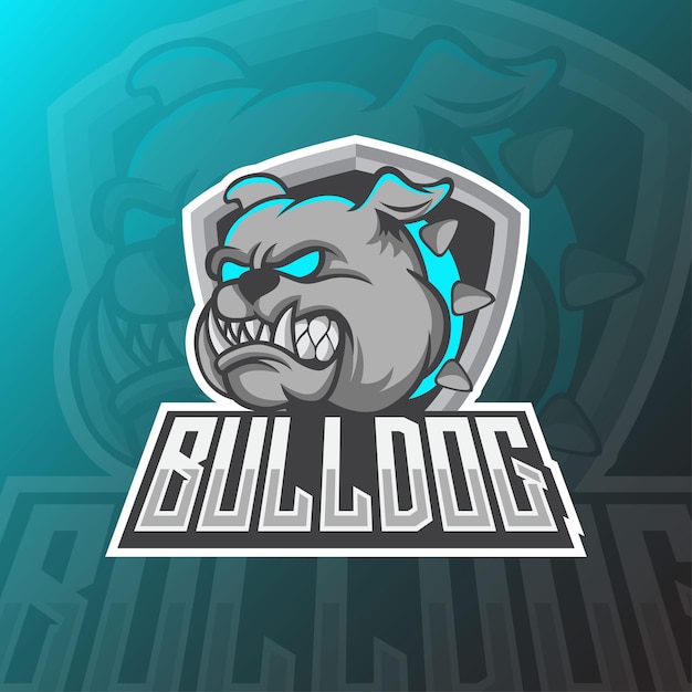 bulldog mascot logo illustration esport bulldog logo