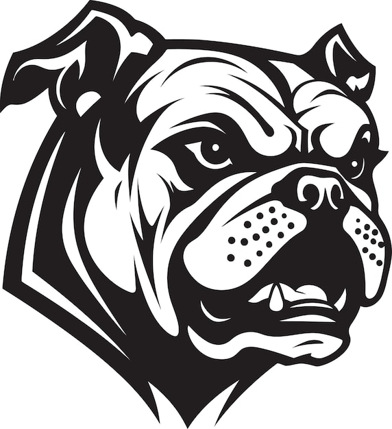 Вектор Дизайн логотипа bulldog power black с иконой black and bold bulldog vector icon