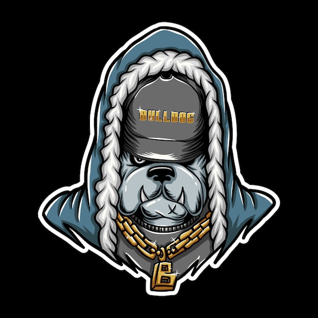bulldog Rap vector illustration