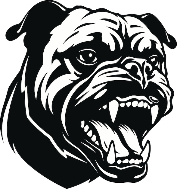 Bulldog Tenacity Black Emblem Design Black Beauty Bulldog Logo Mastery