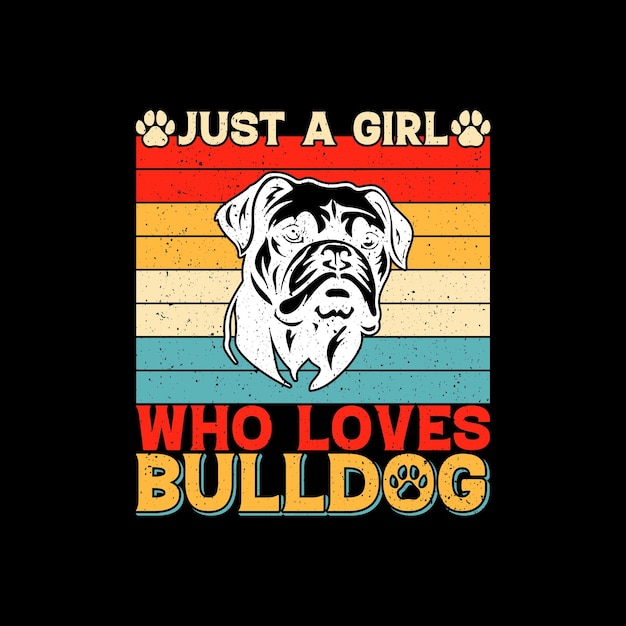 Vector bulldog tshirt design