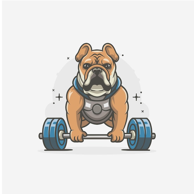 Illustrazione artistica vettoriale di bulldog