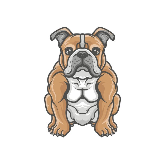 Vettore illustrazione artistica vettoriale di bulldog