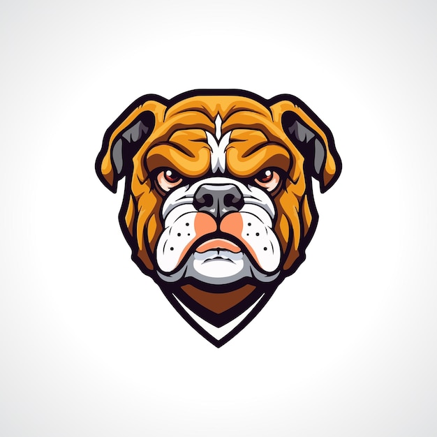 Bulldog vector Bulldog mascotte logo ontwerp