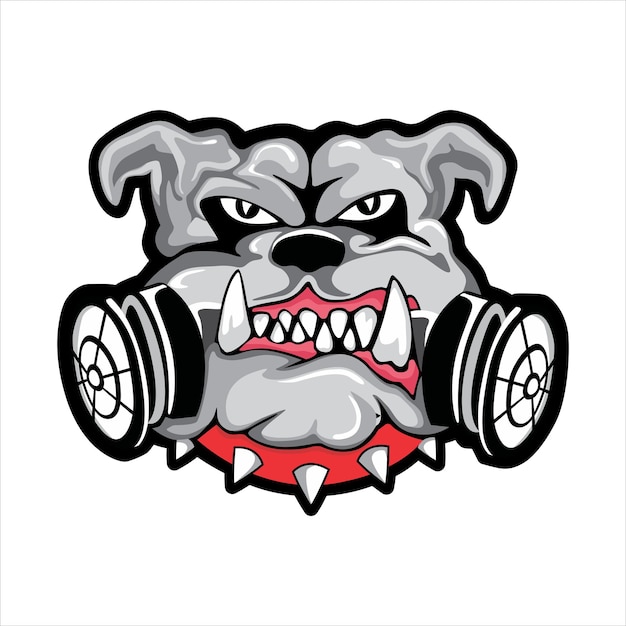 Vettore bulldog per la mascotte del logo