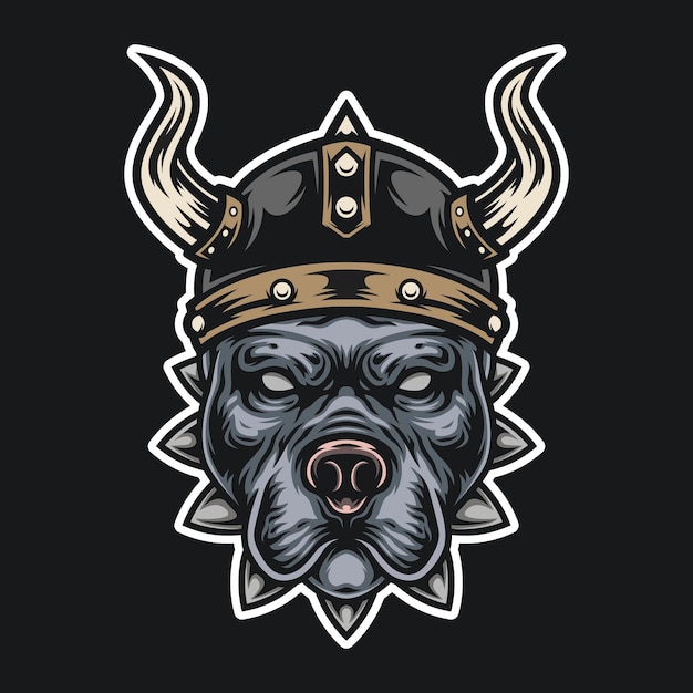 Vector bulldog viking
