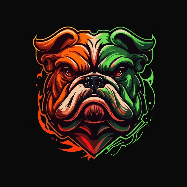 A bulldog with the irish flag on it