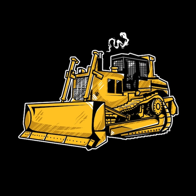 Vector bulldozer bouwapparatuur vector