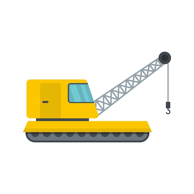 Bulldozer icon Flat illustration of bulldozer vector icon for web