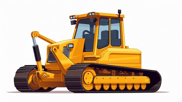 Bulldozer vector background