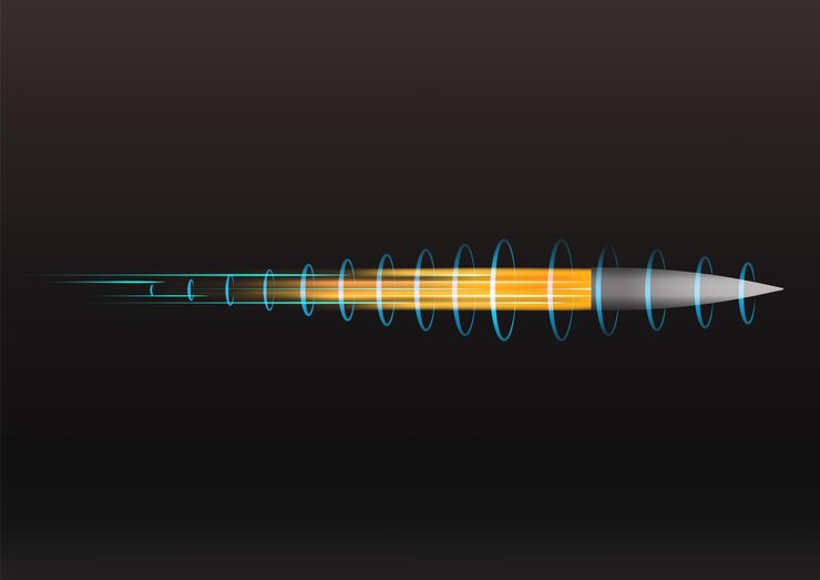 Vector bullet flying with high speed