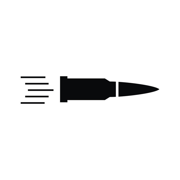 Vector bullet icon flat style illustration