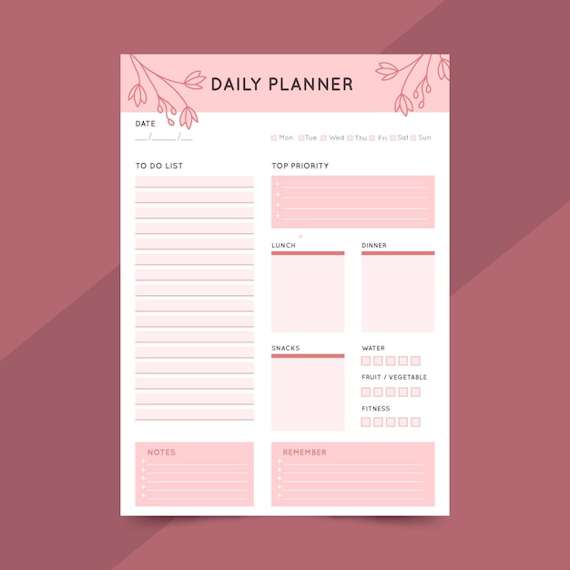 Bullet journal planner modello