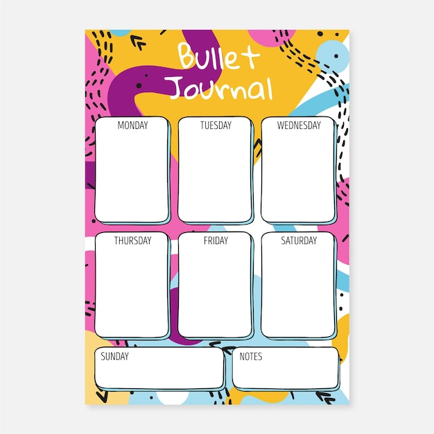 Bullet journal planner modello