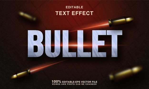 Bullet movie text style effect