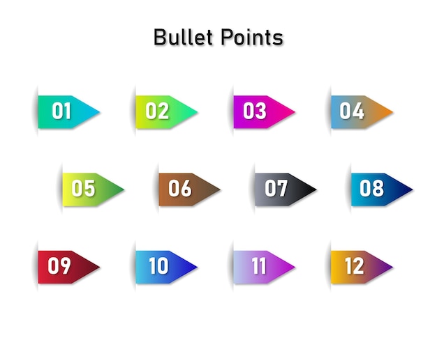 Vector bullet points