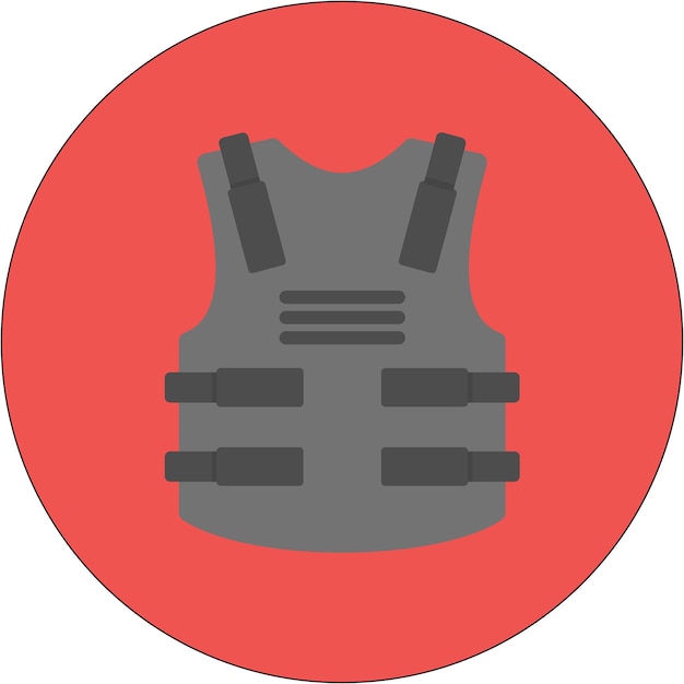 Bullet Proof Vest Vector Illustration Style